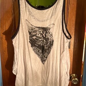Women’s size Large Cat Graphic Tank Top